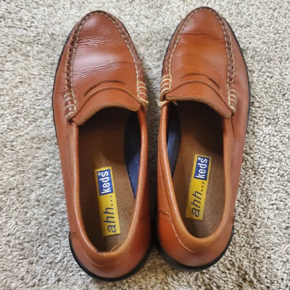 Keds Tan Leather Loafers - Picture 3 of 5